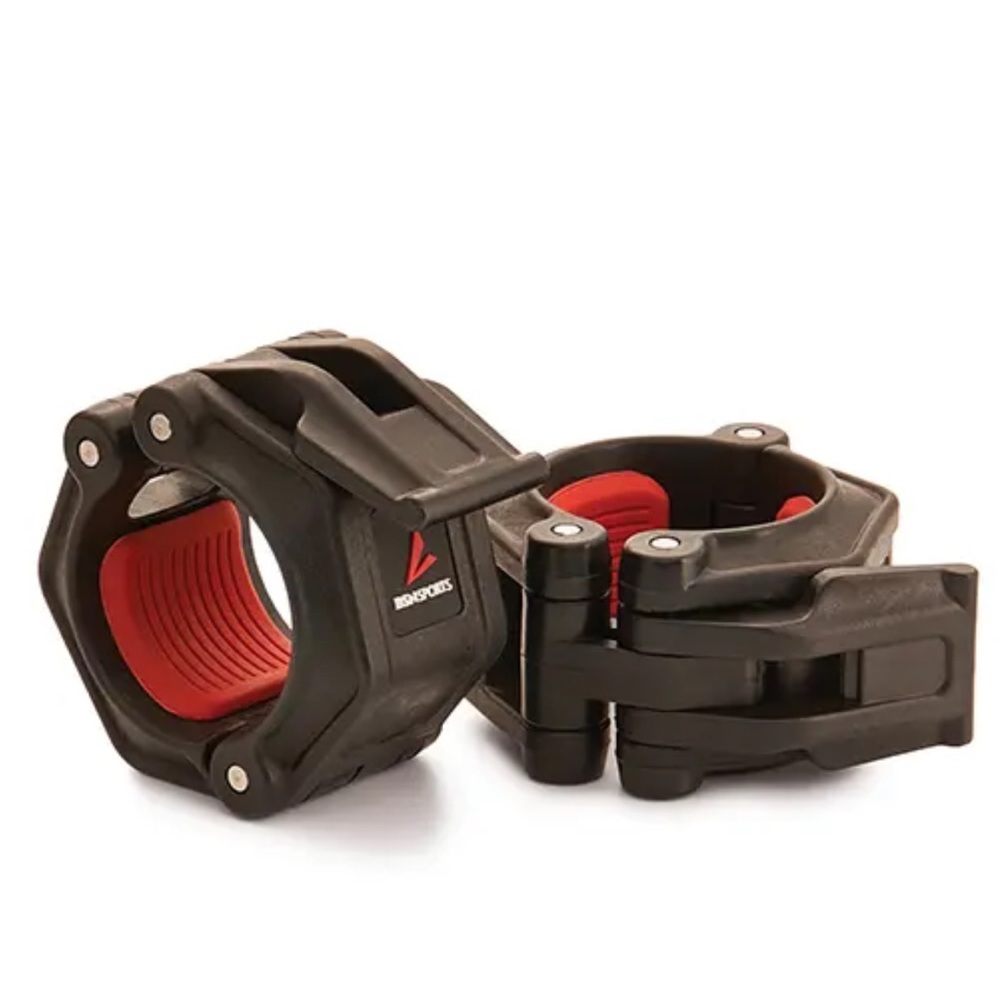 BSN Sports Lockjaw Olympic Barbell Collar Set Black 2”